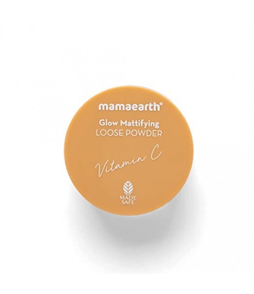Mamaearth Glow Mattifying Loose Powder with Vitamin C & Aloe Vera for a Natural Matte Look - 12 g